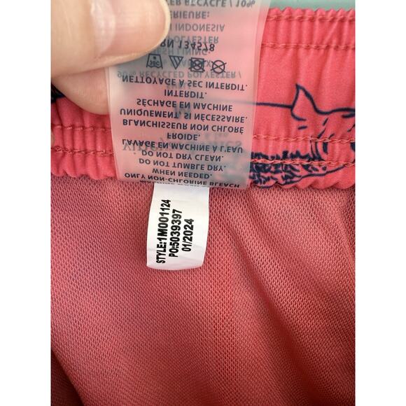 Vineyard vines Men’s Swim Trunks Pink/Blue Fish Print 34” Waist 8” Inseam - Picture 6 of 7